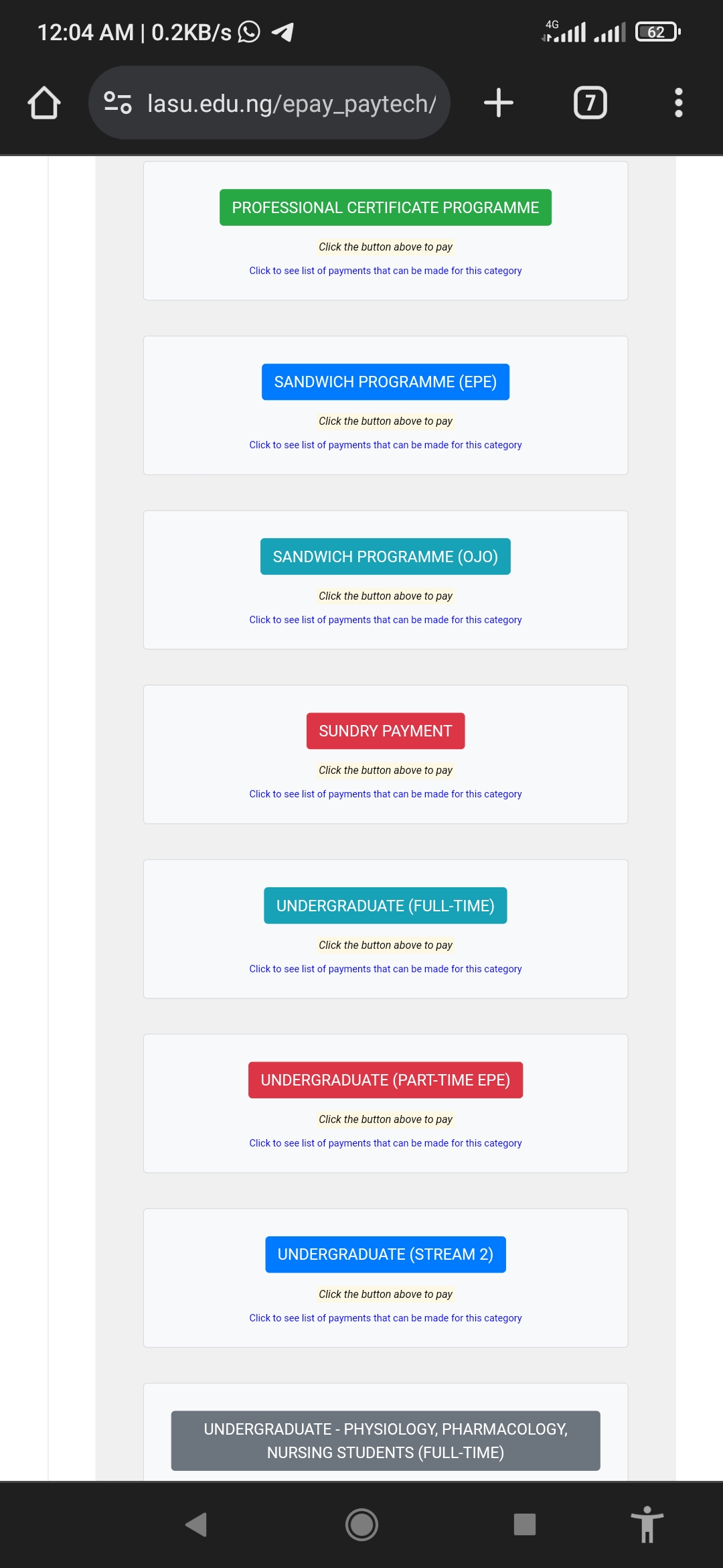 Lasu School fees portal