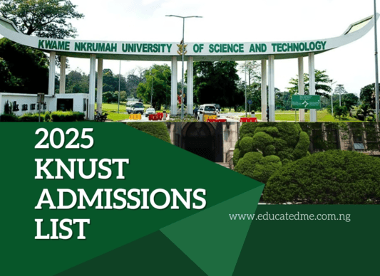 KNUST 2024/25 Admission List: Check Your Admission Status Online