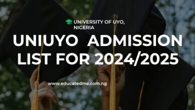 UNIUYO Releases Admission List for 2024/2025