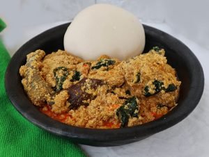 Egusi Soup with Fish: A Healthy Fat and Omega-3 Rich Combination. 