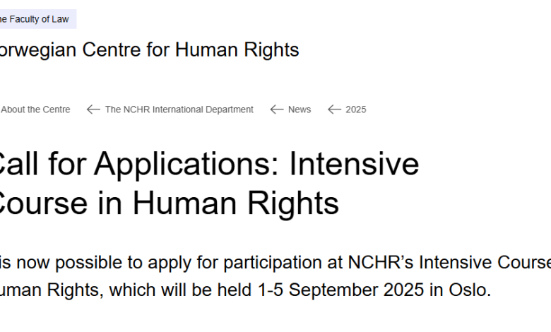 The Intensive Course in Human Rights,